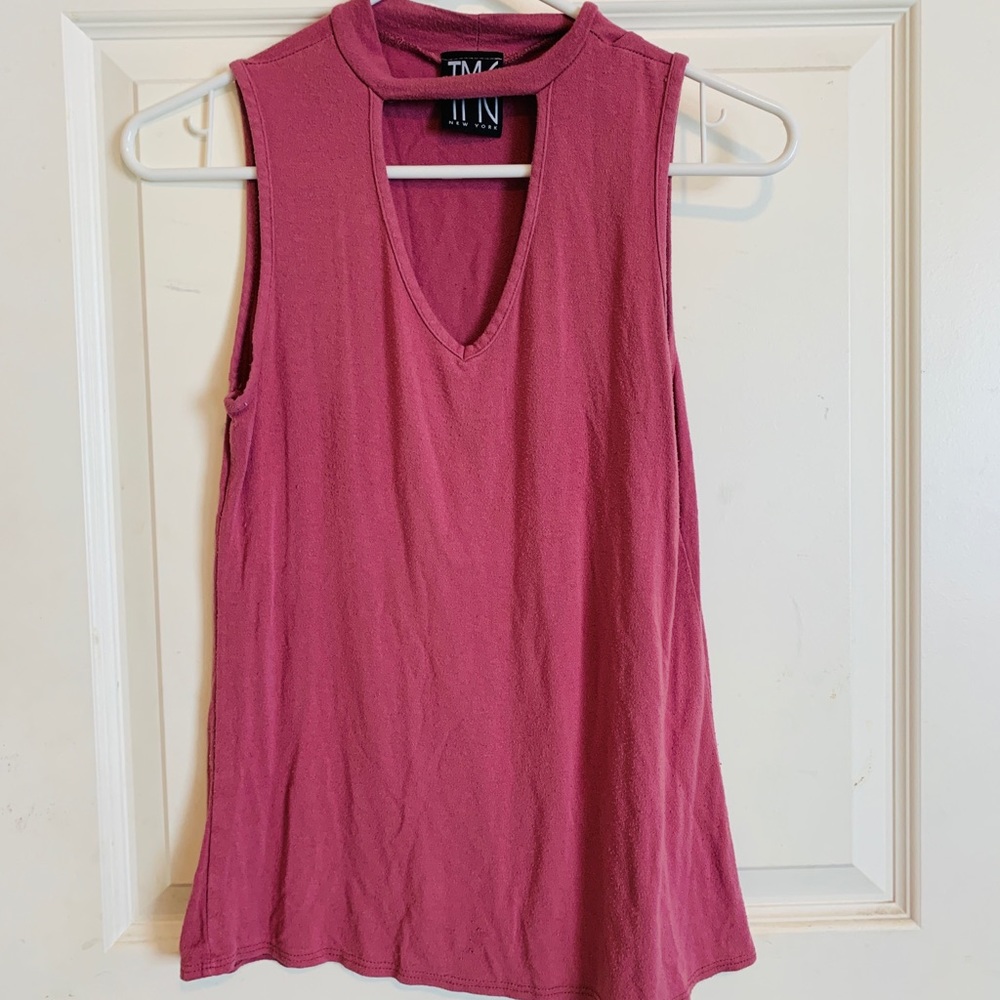 Pink Sleeveless Blouse